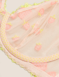 Strawberry Embroidered Plunge Bra