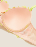Strawberry Embroidered Padded Balcony Bra