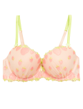 Strawberry Embroidered Padded Balcony Bra