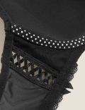 Spot Embroidery Underwired Plunge Bra