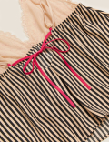 Signature Satin Striped Cami Set