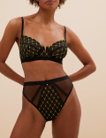 Lucia Heart Embroidery High Leg Knickers