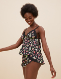 Emilia Satin Floral Cami Set