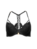Vera Lace Wired Push Up Plunge Bra (A-E)