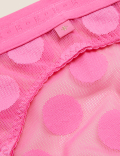 Kira Spot Mesh High Leg Knickers