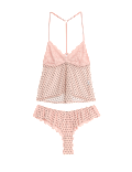 Alma Lace & Flock Print Cami Set