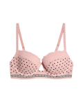 Alma Flock & Lace Wired Balcony Bra (A-E)