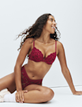 Cleo Lace Wired Push-Up Plunge Bra (A-E)