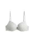 Juni Cotton Rib Wired Push-Up Plunge Bra (A-E)