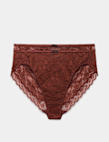 2 Pack Ida Lace High Waisted High Leg Knickers