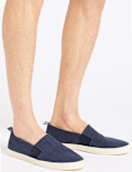 Canvas Slip-on Pump Shoes
