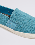 Canvas Slip-on Pump Shoes