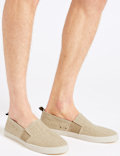 Canvas Slip-on Pump Shoes