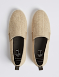 Canvas Slip-on Pump Shoes