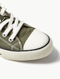 Canvas Lace-up Pumps