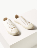 Canvas Lace-up Pumps