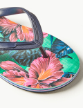 Floral Print Flip-flops