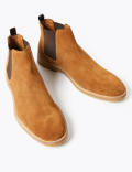 Suede Crepe Sole Chelsea Boots
