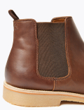 Leather Crepe Sole Chelsea Boots