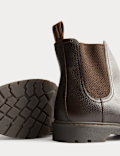 Leather Waterproof Pull-On Chelsea Boots