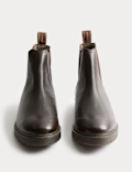 Leather Waterproof Pull-On Chelsea Boots