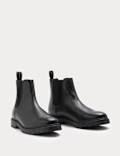 Leather Pull-On Chelsea Boots