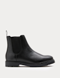 Leather Pull-On Chelsea Boots