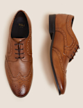 Leather Almond Toe Brogues