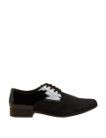 Velvet and Patent Derby Shoes