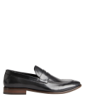 Leather Saddle Slip-On Loafers