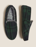 Checked Moccasin Slippers with Freshfeet™