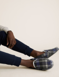 Checked Moccasin Slippers with Freshfeet™