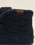 Cable Knit Slipper Boots
