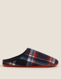 Checked Mule Slippers with Freshfeet&trade;