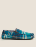 Checked Moccasin Slippers with Freshfeet&trade;