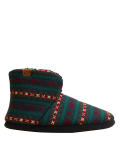 Fleece Lined Fair Isle Slipper Boots