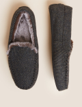 Fleece Lined Moccasin Slippers