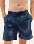 2pk Pure Cotton Printed Pyjama Shorts