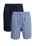 2pk Pure Cotton Printed Pyjama Shorts