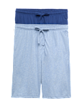 2 Pack Cotton Rich Jersey Pyjama Shorts