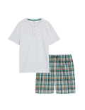 Pure Cotton Checked Pyjama Set