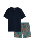Pure Cotton Checked Pyjama Set
