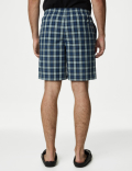 2pk Pure Cotton Checked Pyjama Shorts