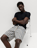2 Pack Pure Cotton Checked Pyjama Shorts