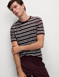 Pure Cotton Waffle Striped Pyjama Set