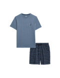 Pure Cotton Stag Print Pyjama Set
