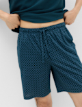 Pure Cotton Geometric Print Pyjama Set