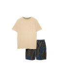 Pure Cotton Woven Striped Pyjama Set