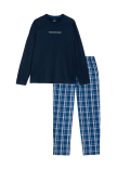Pure Cotton Checks Pajama Set