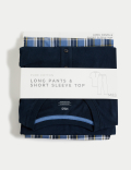 Pure Cotton Checked Pyjama Set